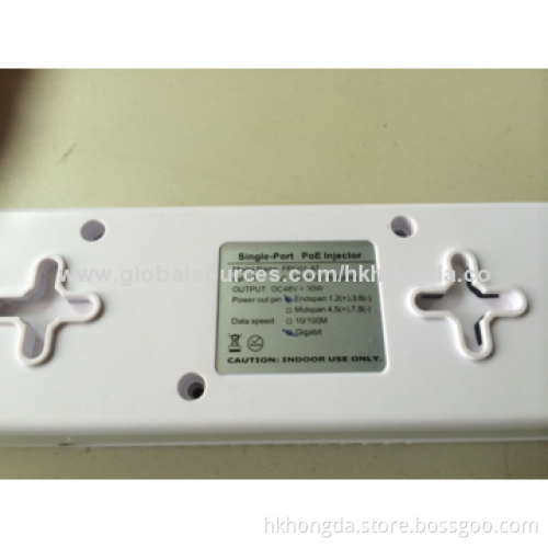 Single Port PoE Injector (IEEE802.3at compliant) with 48V/50V/56V